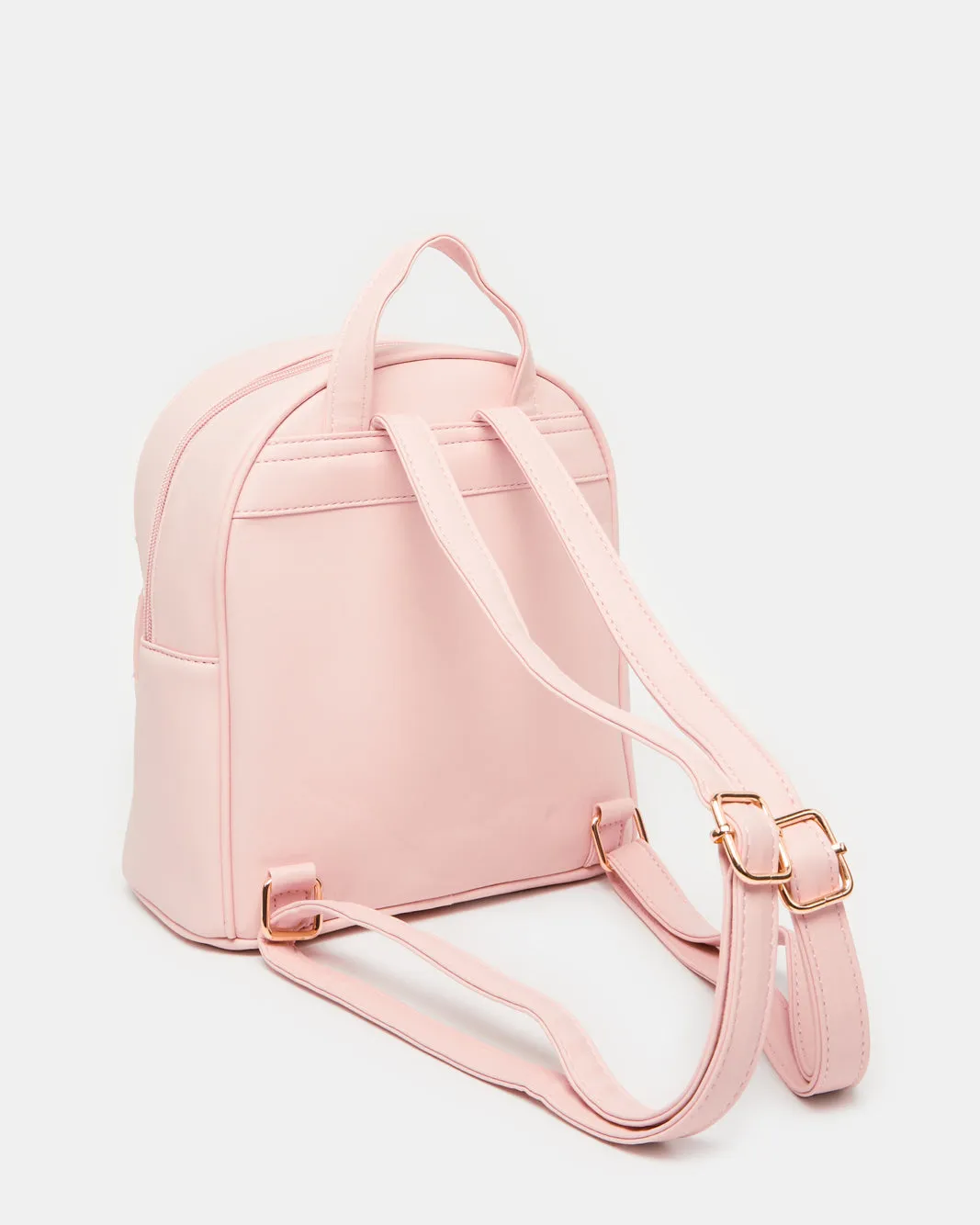 Girls Pink Embellished Backpack