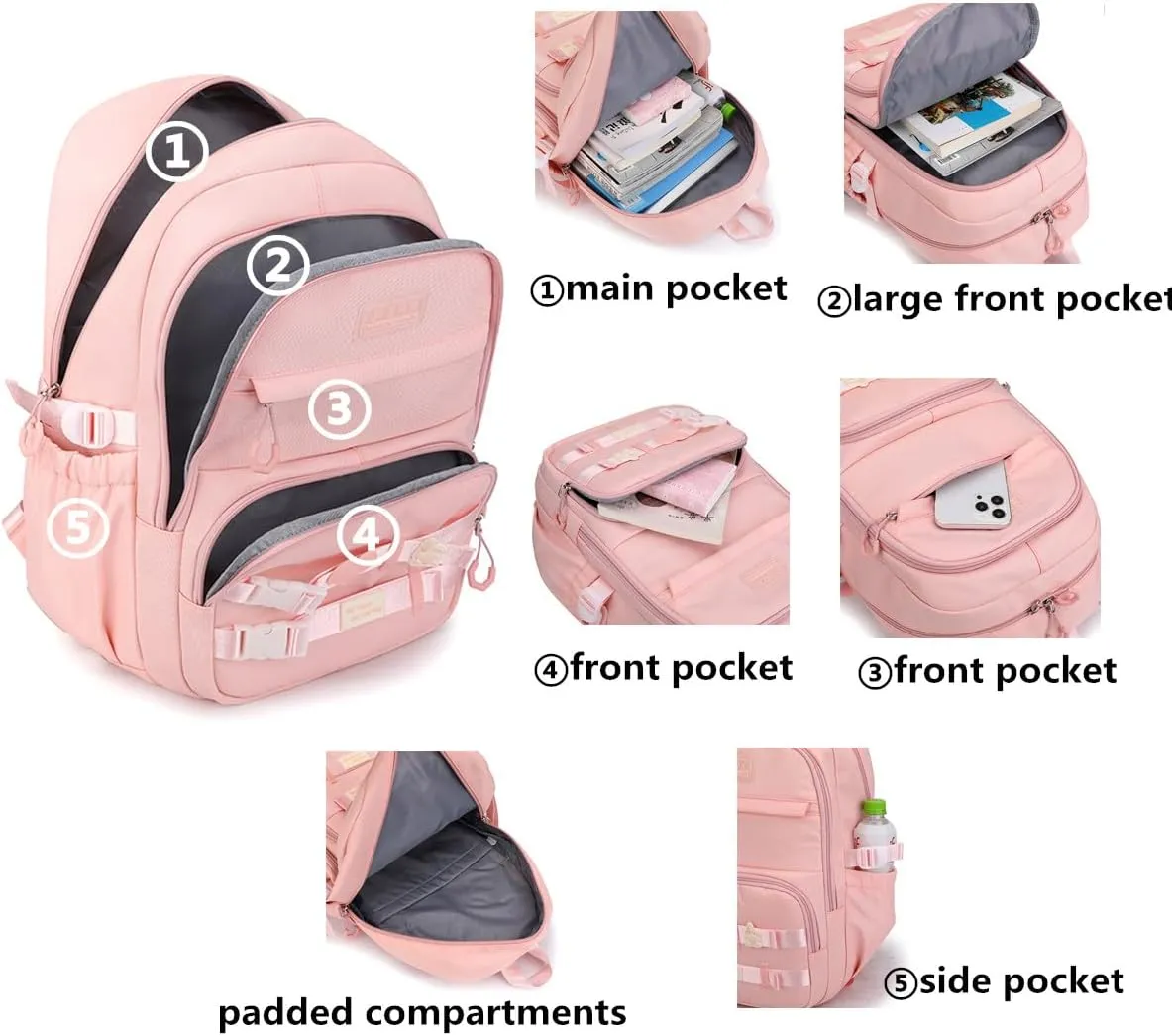 Girls Rolling Backpack Wheeled Backpack for Boys Trolley School Bags Kids Luggage Roller Backpack with 6 Wheels