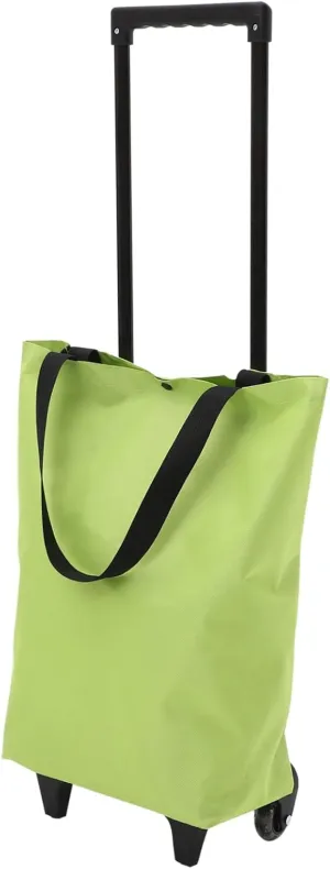 GLEAVI Shoing Cart Bag Compact Trolley Pull Handle Rolling Tote Bag Foldable Shopping Cart for Women Bag Wheels