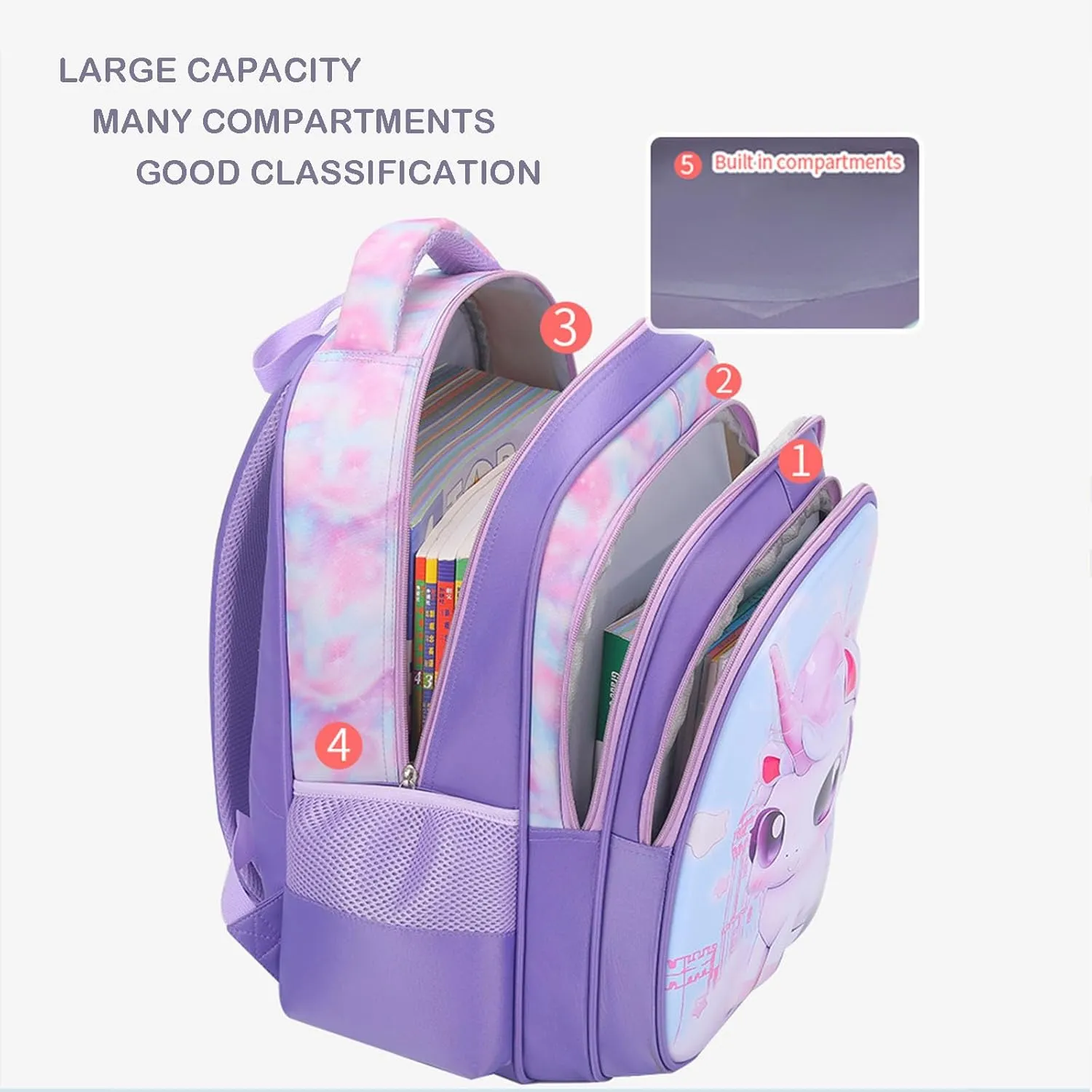 GLOOMALL Cute Rolling Backpack Three-piece Set with Lunch Bag School Girls Boys, Lightweight Trolley Travel Bag with 6 Wheels Classic Roller Luggage (Light green dinosaur)