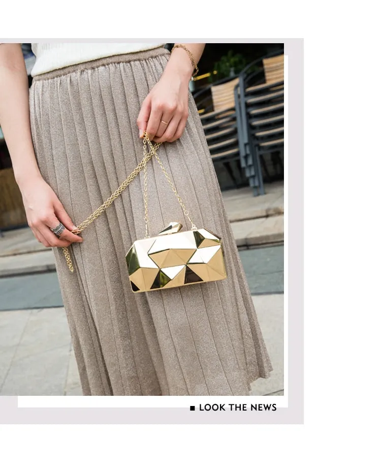 Gold acrylic clutch