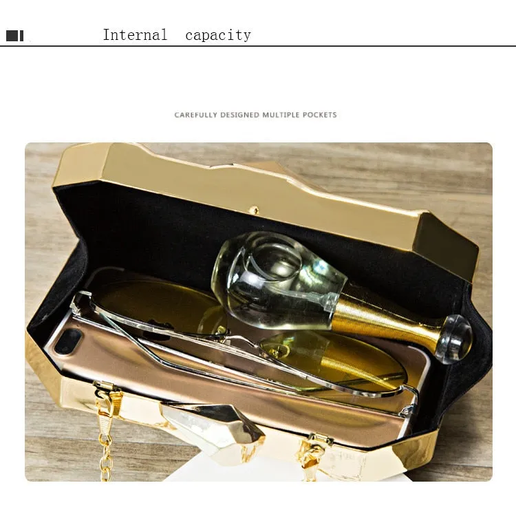 Gold acrylic clutch
