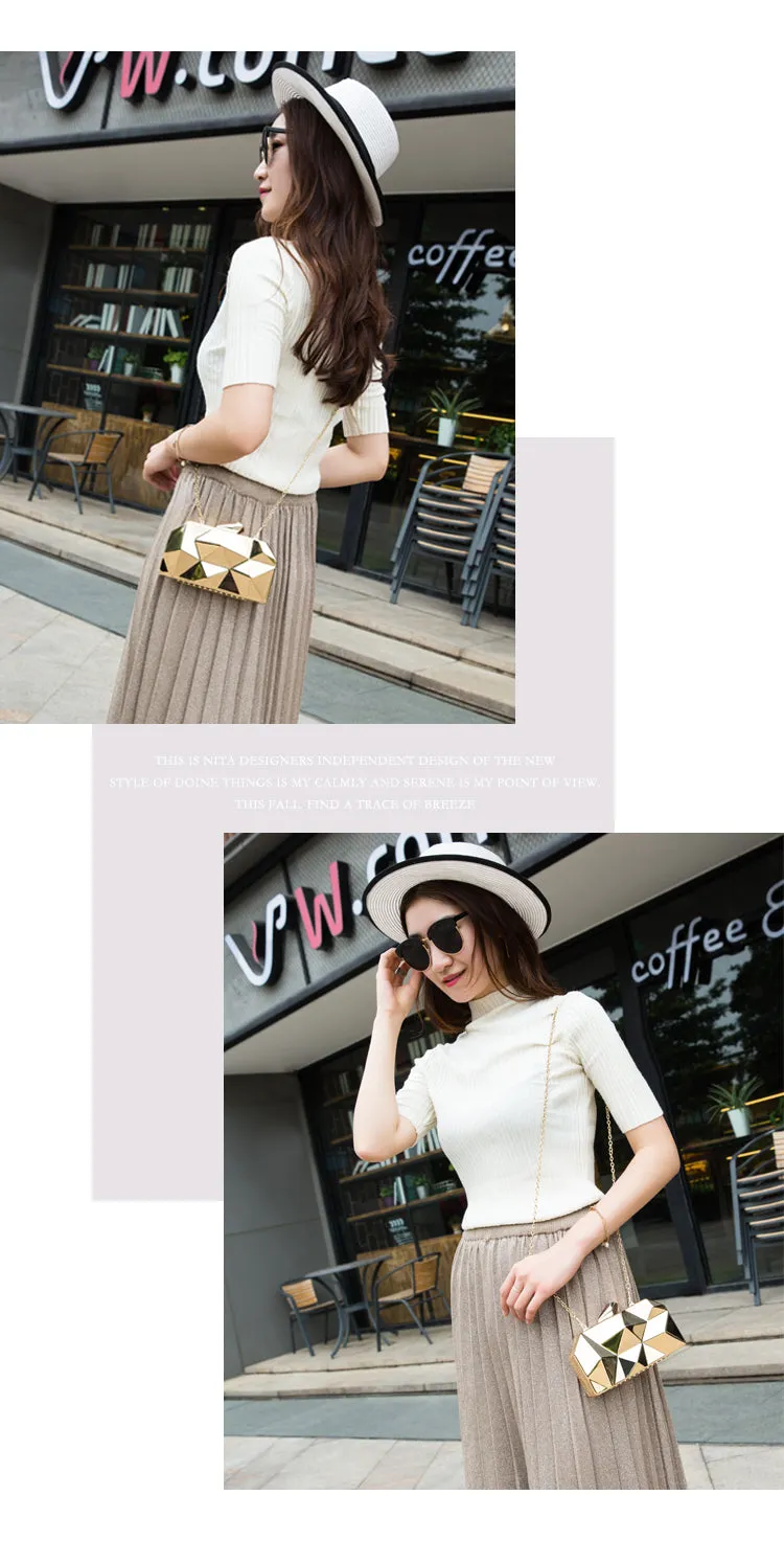 Gold acrylic clutch