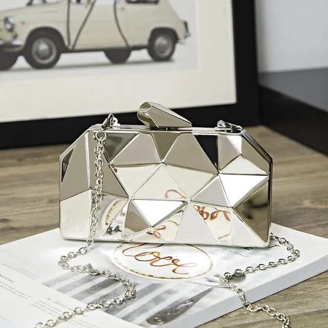 Gold acrylic clutch