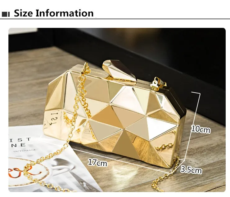 Gold acrylic clutch