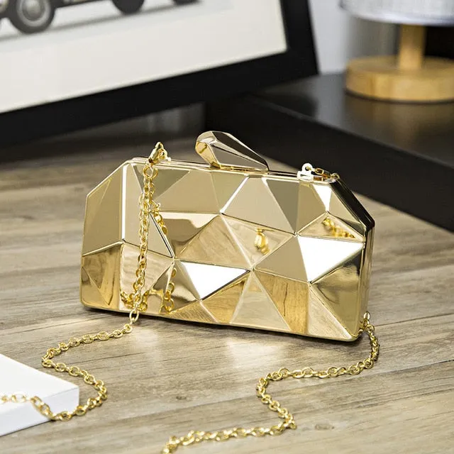 Gold acrylic clutch