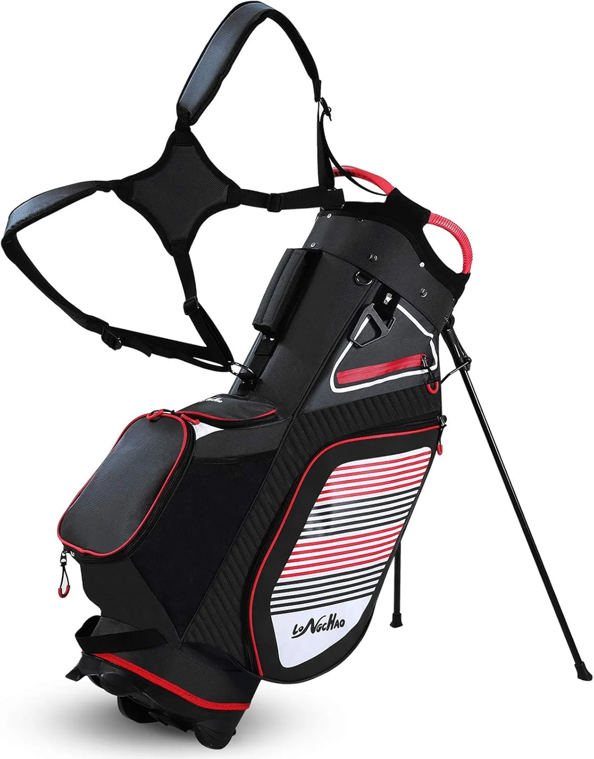 Golf Stand Bag for Men Navy 14 Way Divider Golf Bags, 6LB Lightweight Portable Walking/Riding Bags with Dust Cover, Strap