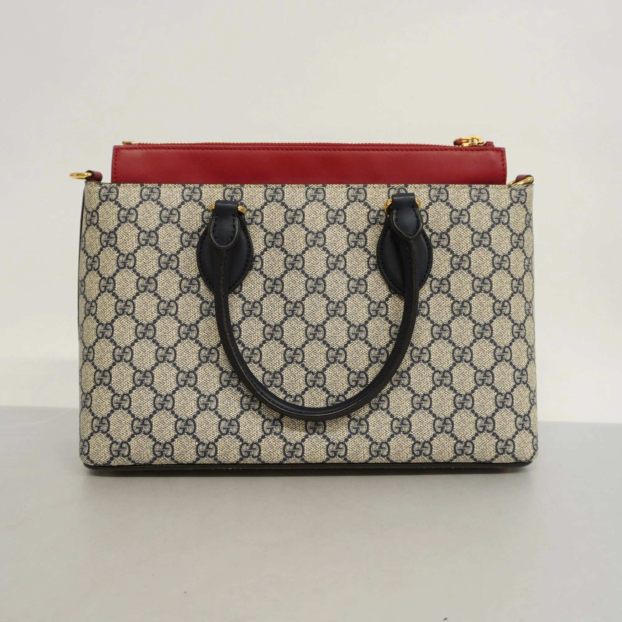 GUCCI  2way Bag 409534 Women's GG Supreme Handbag,Shoulder Bag Navy,Red