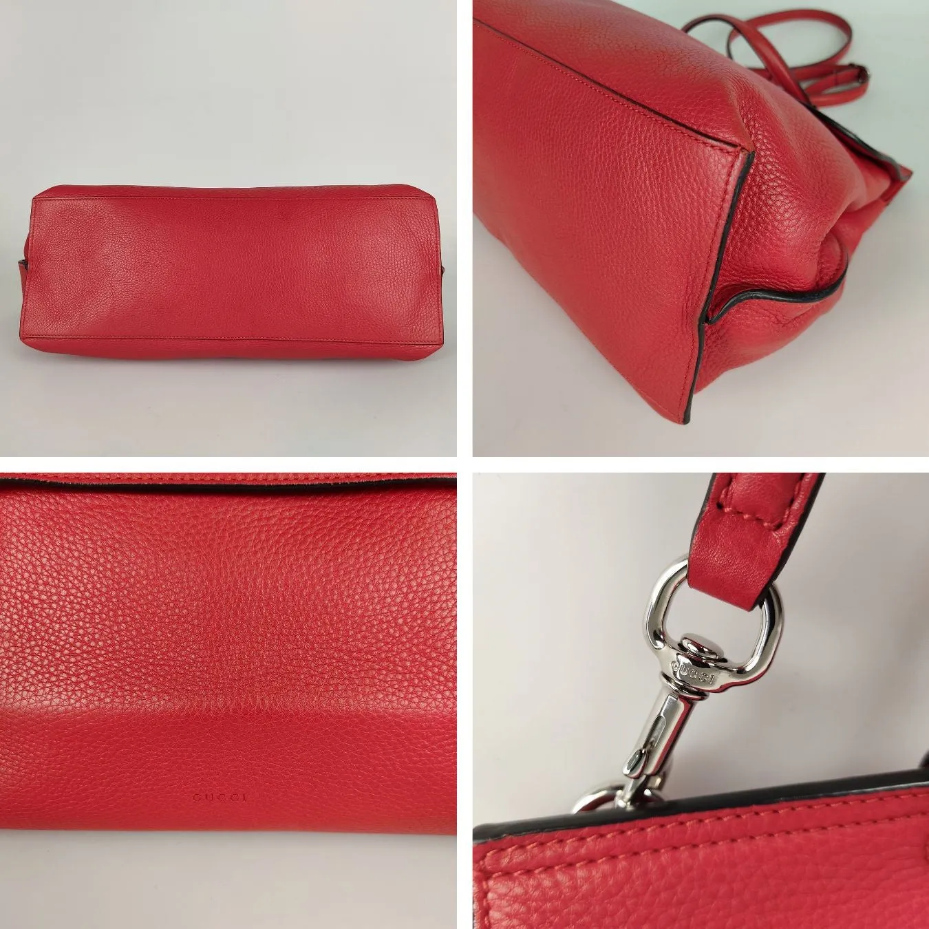 GUCCI Bamboo Daily top handle bag in red leather
