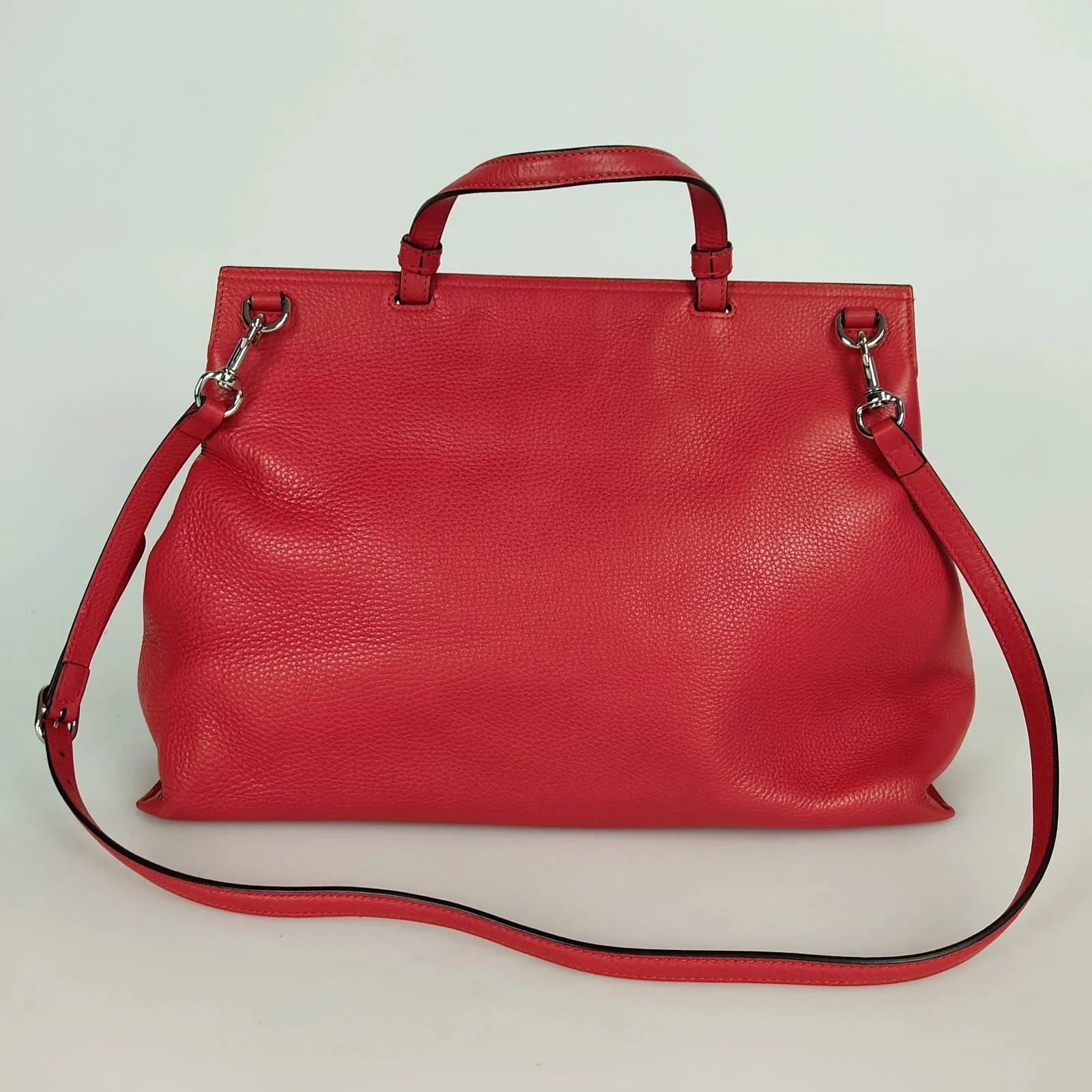 GUCCI Bamboo Daily top handle bag in red leather