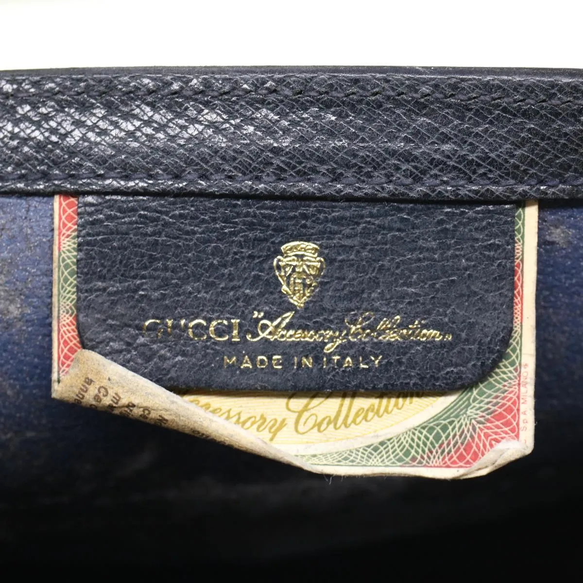 GUCCI GG Canvas Sherry Line Clutch Bag Gray Red Navy 8901006  44806