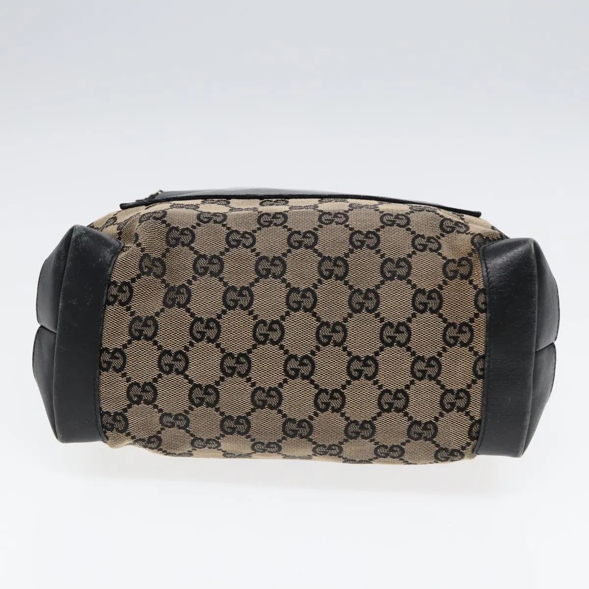 GUCCI GG Canvas Shoulder Bag Navy Silver 019 0402 1705 Auth 85896