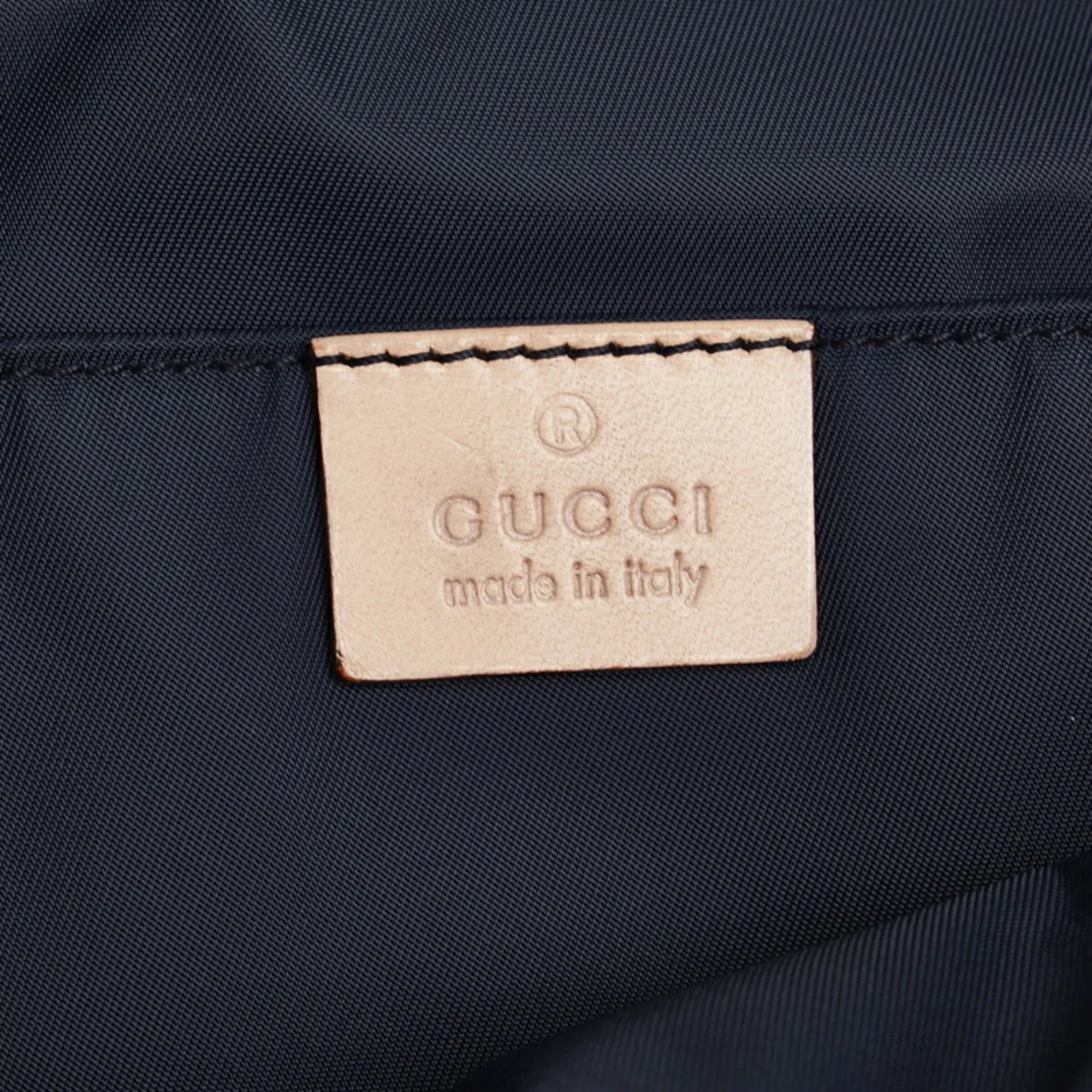 GUCCI Sherry Line Shoulder Bag 189676 Navy Canvas Men's