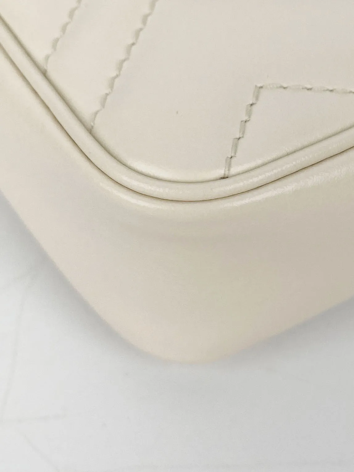 Gucci Super Mini White Marmont Bag