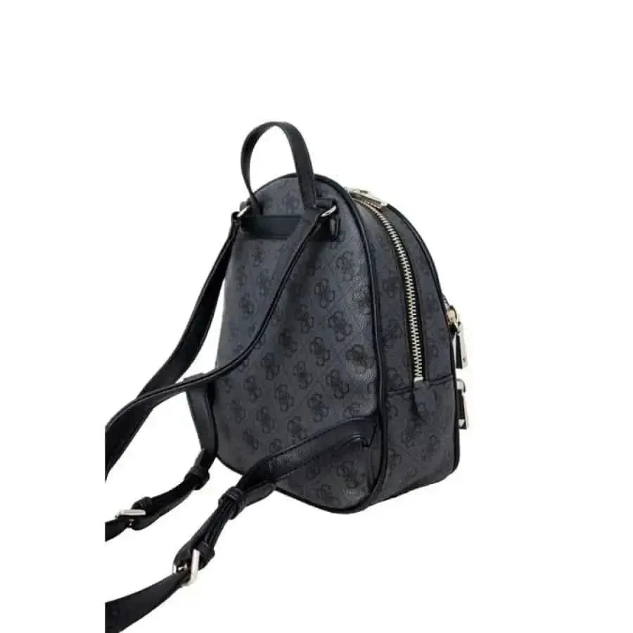 Guess Women's Grey Handbag with Print and Zip Closure