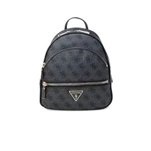 Guess Women's Grey Handbag with Print and Zip Closure