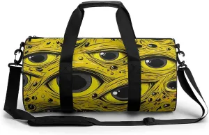 Gym Bag Cartoon Eyes Pattern Duffel Bag for Men Women Overnight Bag with Shoe Compartment Workout Bags