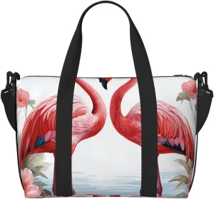 Gym Bag Flamingo pattern Duffel Bag for Men Women Travel Overnight Bag with Shoe Compartment Workout Bags