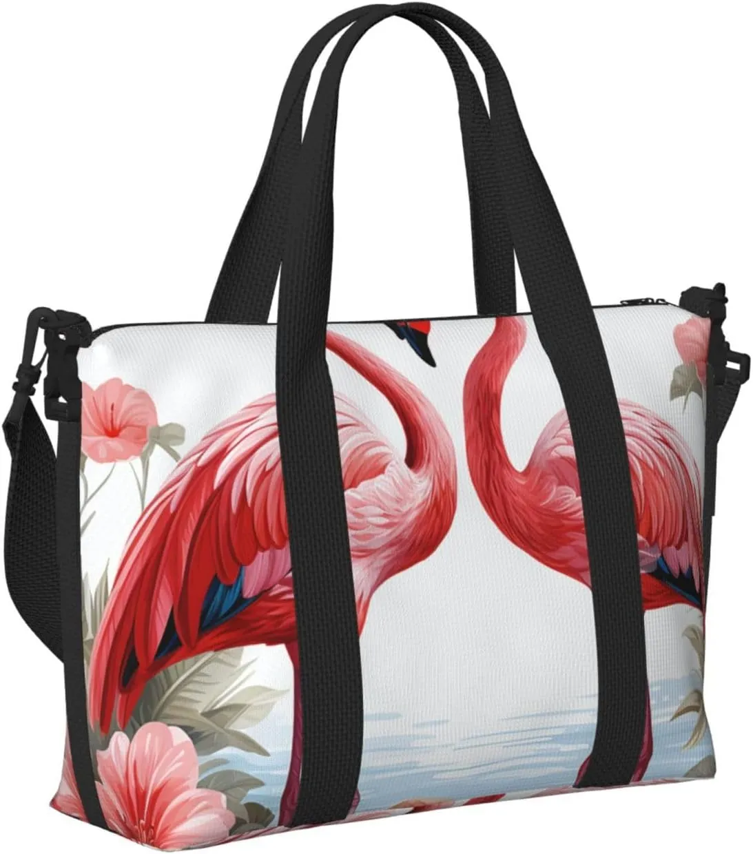 Gym Bag Flamingo pattern Duffel Bag for Men Women Travel Overnight Bag with Shoe Compartment Workout Bags