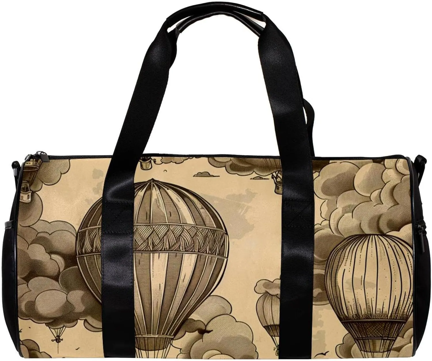 Gym Bags for Men,Travel Duffel Bags for Women,Cloud Hot Air Balloons,Workout Bag