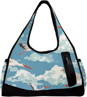 Gym Bags for Men,Travel Duffel Bags for Women,Crane and Cloud,Workout Bag