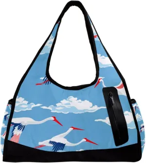 Gym Bags for Men,Travel Duffel Bags for Women,Crane and Cloud,Workout Bag