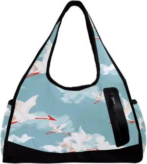 Gym Bags for Men,Travel Duffel Bags for Women,Crane and Cloud,Workout Bag