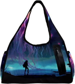 Gym Bags for Men,Travel Duffel Bags for Women,Fantasy Jellyfish Sea,Workout Bag