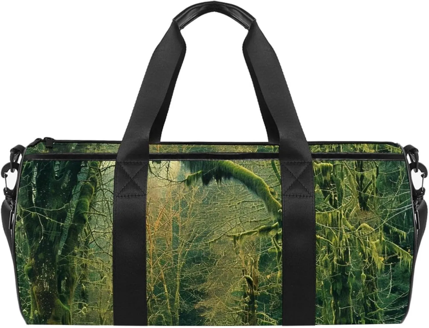 Gym Bags for Men,Travel Duffel Bags for Women,Scenic Road in Forest,Workout Bag