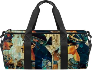 Gym Bags for Men,Travel Duffel Bags for Women,Vintage Egyptian Painting Women,Workout Bag