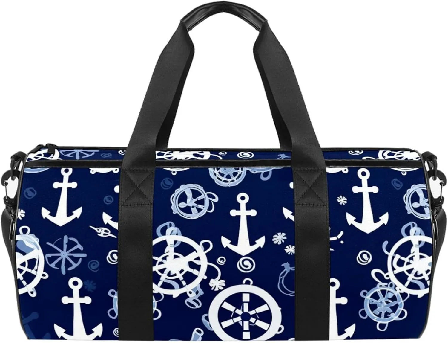 Gym Bags for Women,Duffle Bag for Travel,Anchor Pattern Rudder,Gym Bag for Men, 17.7x9x9 in, L8fo8ermayyt, Zr1u7ytmmopc
