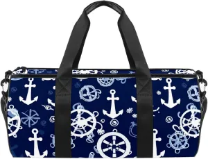 Gym Bags for Women,Duffle Bag for Travel,Anchor Pattern Rudder,Gym Bag for Men, 17.7x9x9 in, L8fo8ermayyt, Zr1u7ytmmopc