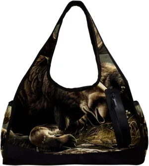 Gym Bags for Women,Duffle Bag for Travel,Elk Wild Life Painting,Gym Bag for Men