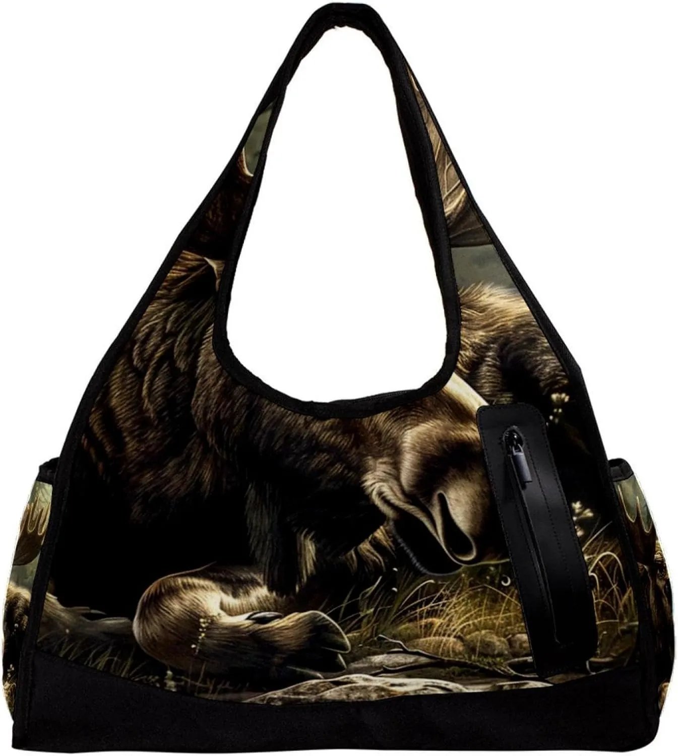Gym Bags for Women,Duffle Bag for Travel,Elk Wild Life Painting,Gym Bag for Men