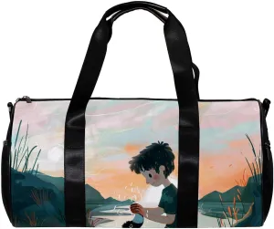 Gym Bags for Women,Duffle Bag for Travel,Landscape Animal Dog,Gym Bag for Men
