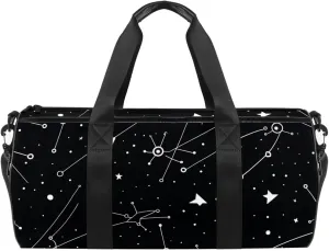 Gym Bags for Women,Duffle Bag for Travel,Universe Pattern Constellation,Gym Bag for Men