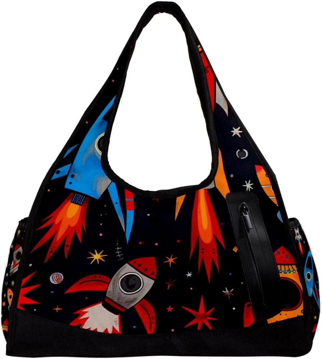 Gym Bags for Women,Duffle Bag for Travel,Universe Stars Rocket Space,Gym Bag for Men