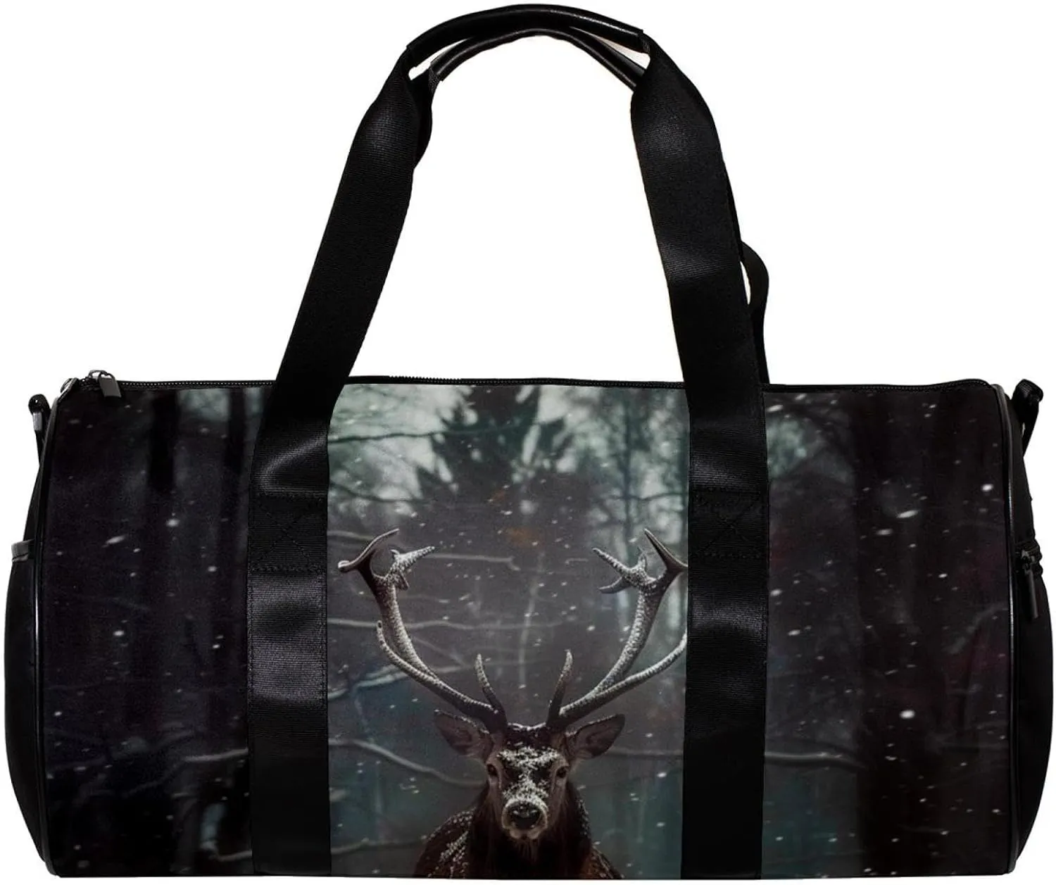 Gym Bags for Women,Duffle Bag for Travel,Wildlife Deer Winter Forest,Gym Bag for Men