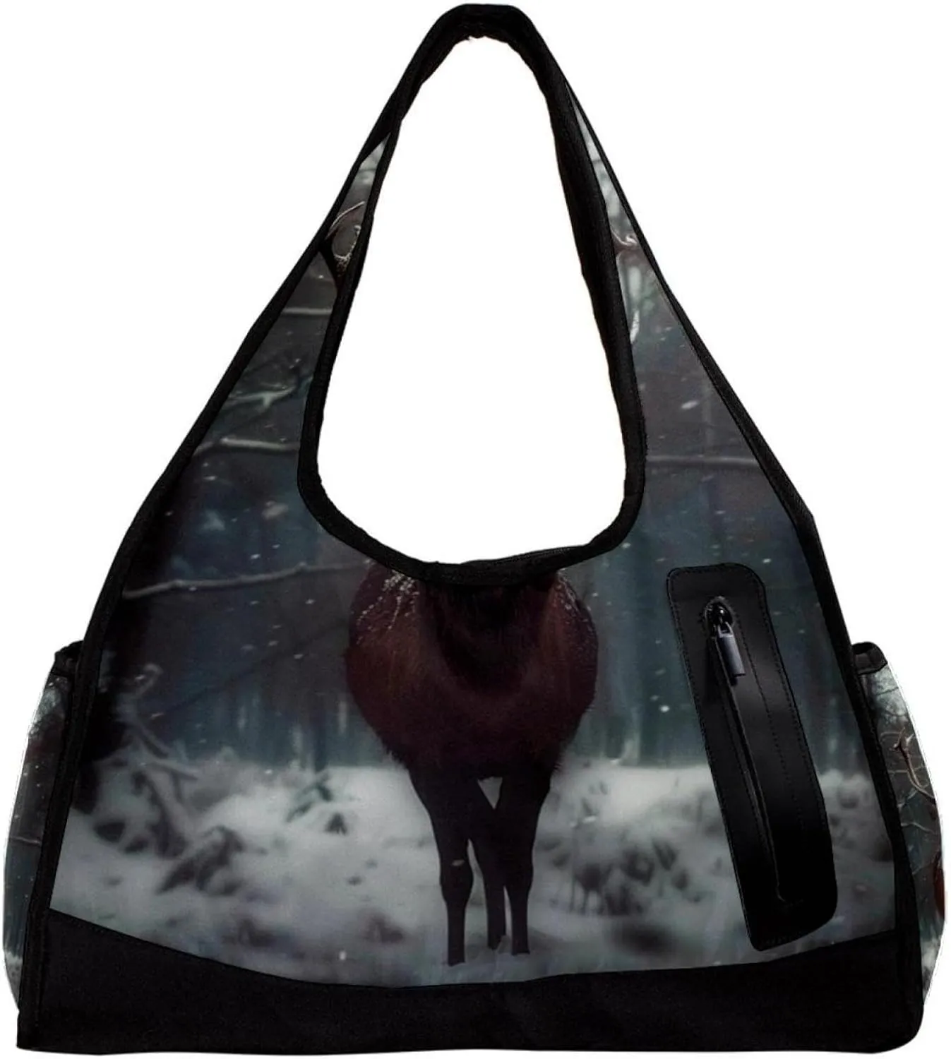 Gym Bags for Women,Duffle Bag for Travel,Wildlife Deer Winter Forest,Gym Bag for Men