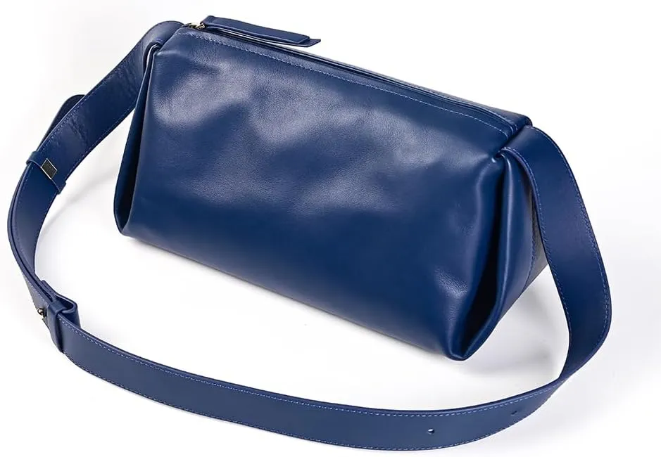HANDBAG GENUINE LEATHER SHOULDER BAG,LEISURE BAGS,CROSSBODY HANDBAG WITH JAPAN QUALITY(Navy blue)