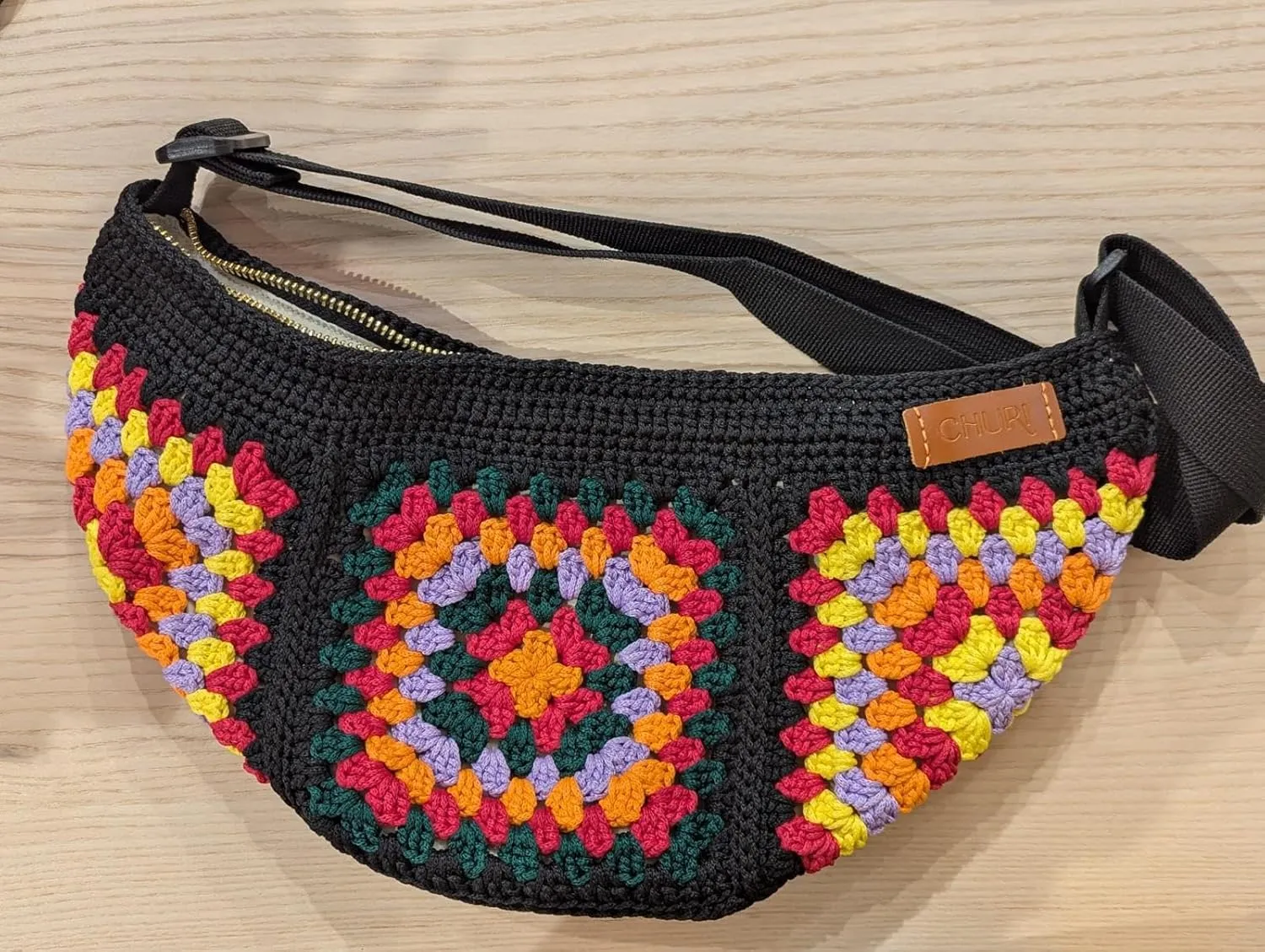Handmade Checkered Pattern Crochet Tote Bag, Aesthetic Hobo Shoulder Crochet Beach Bag