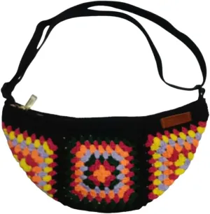 Handmade Checkered Pattern Crochet Tote Bag, Aesthetic Hobo Shoulder Crochet Beach Bag