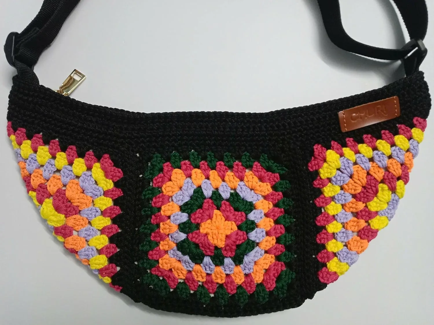 Handmade Checkered Pattern Crochet Tote Bag, Aesthetic Hobo Shoulder Crochet Beach Bag