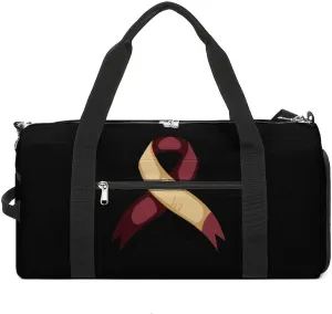 Head & Neck Cancer Awareness Gym Bag for Men Women Lightweight Duffel Bag Sports Workout Bag for Travel Yoga