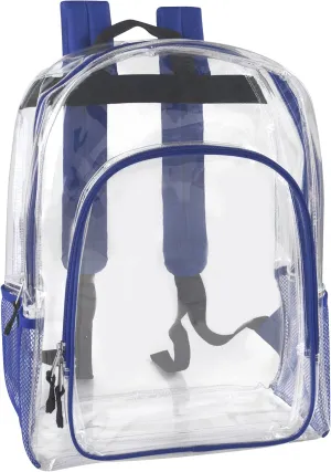 Heavy Duty Clear See Through Backpack | Transparent Clear Backpack Bags Stadium Approved for Women, Men, School, Travel