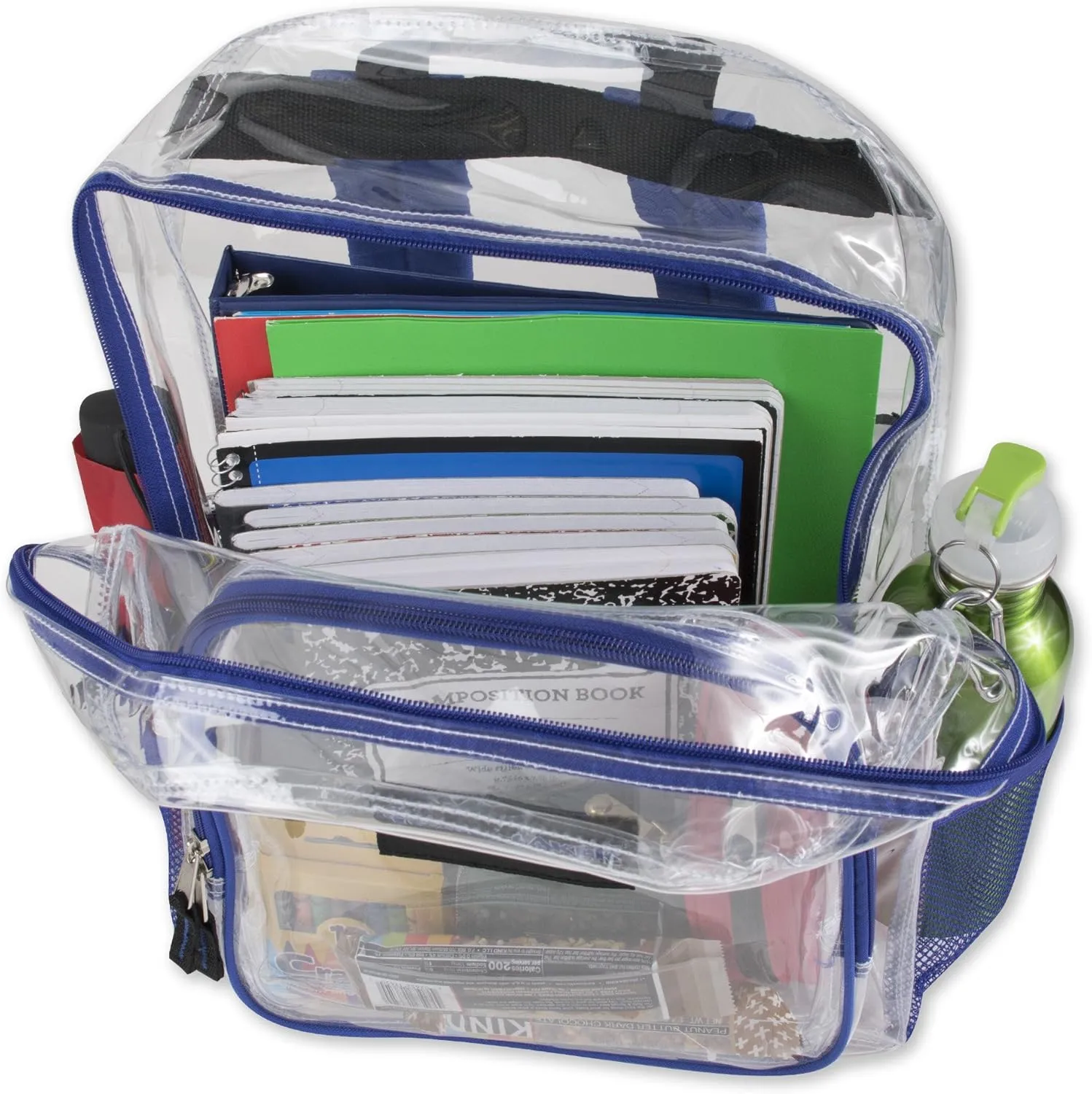 Heavy Duty Clear See Through Backpack | Transparent Clear Backpack Bags Stadium Approved for Women, Men, School, Travel