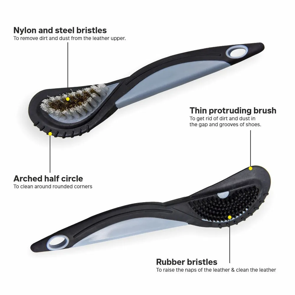 HELIOS NUBUCK & SUEDE 4 WAY LEATHER CLEANING BRUSH