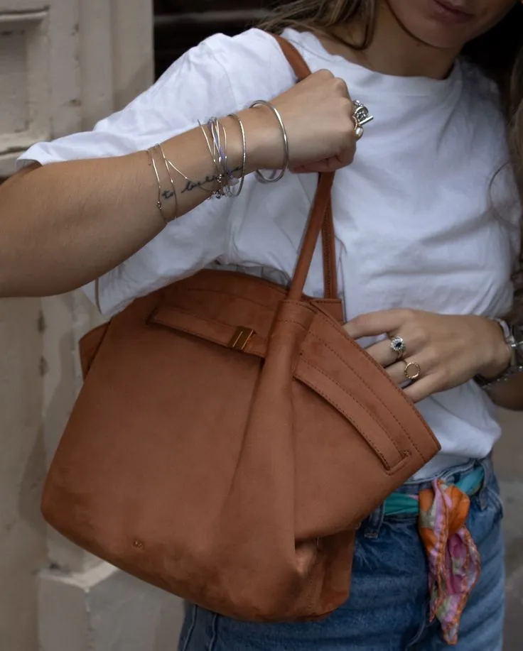 Henna Maxi Suede Tote Bag