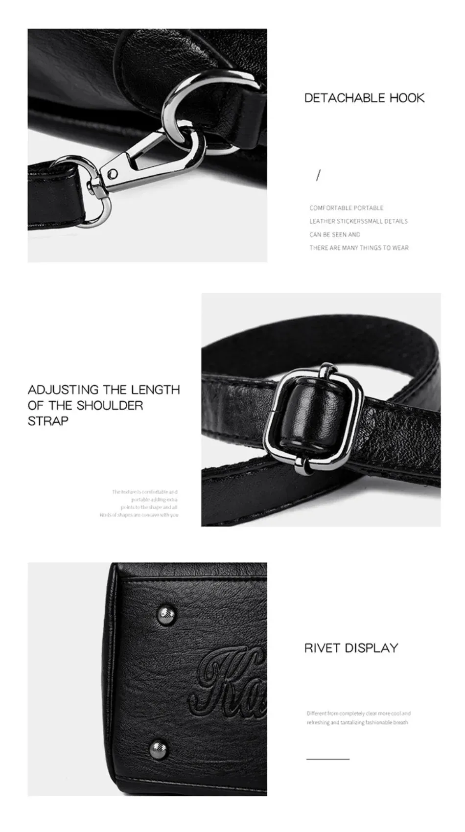 High-quality Soft Leather Luxury Handbags Women Bags Designer High-capacity Ladies Crossbody Hand Bags for Women 2024 Sac A Main