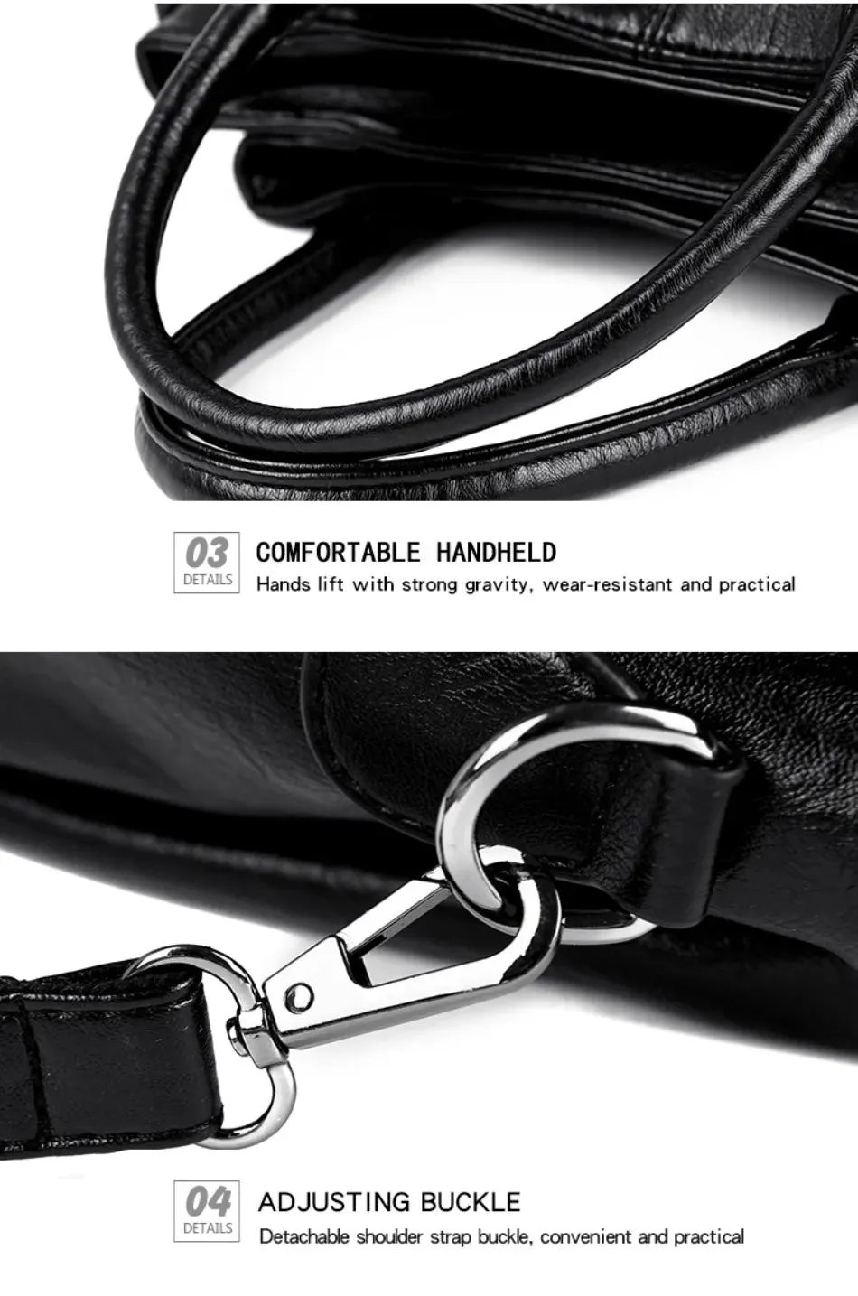 High-quality Soft Leather Luxury Handbags Women Bags Designer High-capacity Ladies Crossbody Hand Bags for Women 2024 Sac A Main